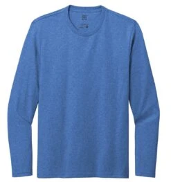 District® Re-Tee® Long Sleeve T-Shirt -Gildan T-Shirts Shop dt8003 blueheather flat front