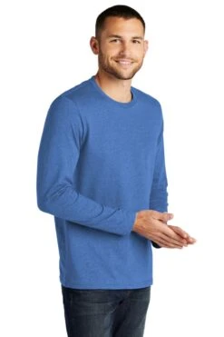 District® Re-Tee® Long Sleeve T-Shirt -Gildan T-Shirts Shop dt8003 blueheather model 3q