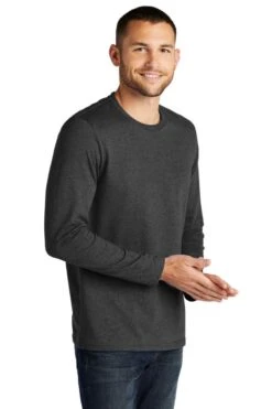 District® Re-Tee® Long Sleeve T-Shirt -Gildan T-Shirts Shop dt8003 charcoalheather model 3q