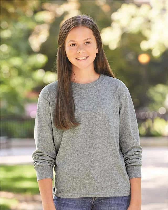 Jerzees® Dri-Power® Long Sleeve 50/50 T-Shirt - Youth 4 Jerzees® Dri-Power® Long Sleeve 50/50 T-Shirt - Youth - Image 2