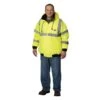 Construction Bomber Style Reflective Rain Jacket