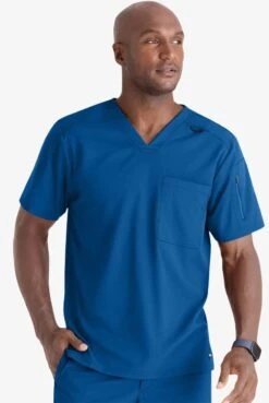 Barco® Grey's Anatomy™ Stretch Murphy Scrub Top - Men -Gildan T-Shirts Shop grs079 royal 2