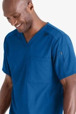 Barco® Grey's Anatomy™ Stretch Murphy Scrub Top - Men -Gildan T-Shirts Shop grs079 royal 3
