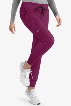 Barco® Grey's Anatomy™ Stretch Eden Cargo Jogger Pant - Women -Gildan T-Shirts Shop grs537 wine 6 copy