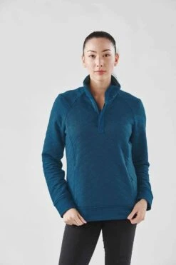 Stormtech® Montebello Thermal Quarter Zip Pullover - Women -Gildan T-Shirts Shop ip 284 kxp 1w blue model 6