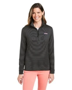 Vineyard Vines® Microstripe Sankaty Half-Zip Pullover - Women -Gildan T-Shirts Shop k002521 14 z