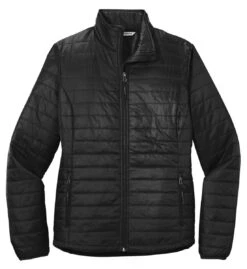 Port Authority® Packable Puffy Jacket - Women -Gildan T-Shirts Shop l850 deepblack flat front
