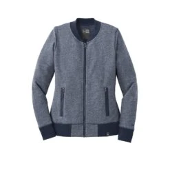 New Era® French Terry Full-Zip Baseball Jacket - Unisex -Gildan T-Shirts Shop lnea503 truenavytwisttruenavy flat front