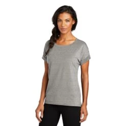 OGIO® Luuma Cuffed Short Sleeve T-Shirt - Women -Gildan T-Shirts Shop log800 petrolgreyheather model 3q 012019 6