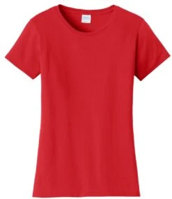 Port & Company® Fan Favorite™ Tee - Women -Gildan T-Shirts Shop lpc450 brightred flat front