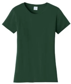 Port & Company® Fan Favorite™ Tee - Women -Gildan T-Shirts Shop lpc450 forestgreen flat front