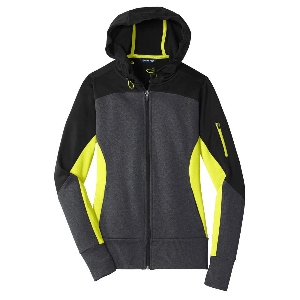 Sport-Tek® Tech Fleece Colorblock Full-Zip Hooded Jacket - Unisex 4 Sport-Tek® Tech Fleece Colorblock Full-Zip Hooded Jacket - Unisex - Image 2