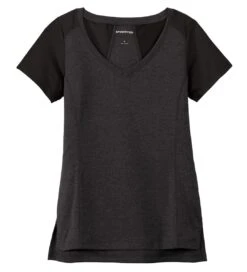 Sport-Tek® Endeavor T-Shirt - Women -Gildan T-Shirts Shop lst465 blackheatherblack flat front 1