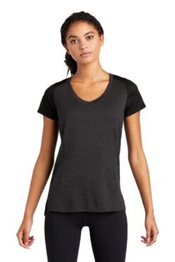 Sport-Tek® Endeavor T-Shirt - Women -Gildan T-Shirts Shop lst465 blackheatherblack model front 1