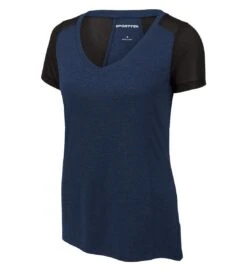 Sport-Tek® Endeavor T-Shirt - Women -Gildan T-Shirts Shop lst465 darkroyalheatherblack form front