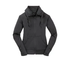 Sport-Tek® Sport-Wick® Stretch Full-Zip Jacket - Women 25 Sport-Tek® Sport-Wick® Stretch Full-Zip Jacket - Women -Gildan T-Shirts Shop lst852 charcoalgrey flat front