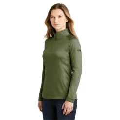 The North Face® Tech 1/4-Zip Fleece Pullover - Women -Gildan T-Shirts Shop nf0a3lhc burntolivegreen model 3q