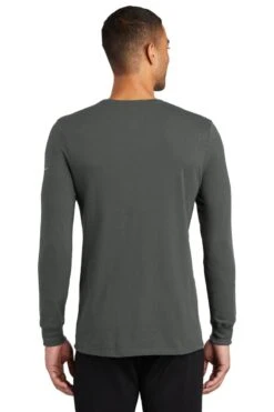 Nike Dri-FIT Cotton/Poly Long Sleeve Tee -Gildan T-Shirts Shop nkbq5230 anthracite model back