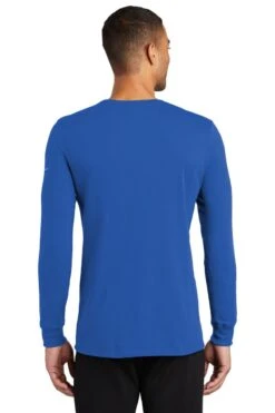 Nike Dri-FIT Cotton/Poly Long Sleeve Tee -Gildan T-Shirts Shop nkbq5230 rushblue model back