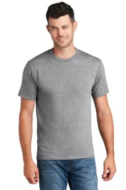 Port & Company® Fan Favorite™ Tee -Gildan T-Shirts Shop pc450 athleticheather model front
