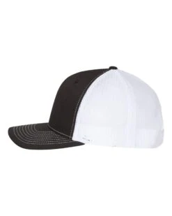 Richardson® 112FP Five-Panel Trucker Cap -Gildan T-Shirts Shop richardson 112fp black white directside high 1