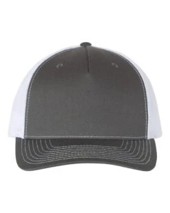 Richardson® 112FP Five-Panel Trucker Cap -Gildan T-Shirts Shop richardson 112fp charcoal white front high 1