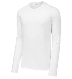 Sport-Tek® Posi-UV™ Pro Long Sleeve T-shirt - Unisex -Gildan T-Shirts Shop st420ls white form front