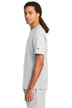 Champion Heritage 6 Oz. Short-Sleeve T-Shirt - Unisex -Gildan T-Shirts Shop t425 ash model side