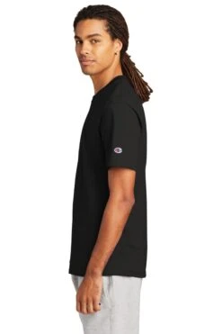 Champion Heritage 6 Oz. Short-Sleeve T-Shirt - Unisex -Gildan T-Shirts Shop t425 black model side