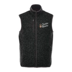 Men's Polyester Sweater Knit Full Zip Vest