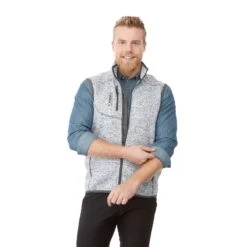 Men's Polyester Sweater Knit Full Zip Vest -Gildan T-Shirts Shop tm12502 12