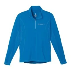 Men's Spandex Jersey Knit Quarter Zip Sweater