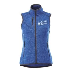 Ladies Polyester Sweater Knit Full Zip Vest