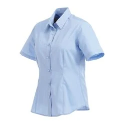 Ladies Poly/Cotton Poplin Short Sleeve Button Down -Gildan T-Shirts Shop tm97743 11