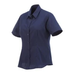 Ladies Poly/Cotton Poplin Short Sleeve Button Down -Gildan T-Shirts Shop tm97743 19