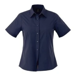 Ladies Poly/Cotton Poplin Short Sleeve Button Down -Gildan T-Shirts Shop tm97743 20 1