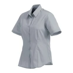 Ladies Poly/Cotton Poplin Short Sleeve Button Down -Gildan T-Shirts Shop tm97743 25