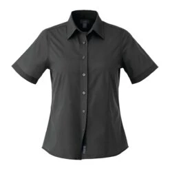Ladies Poly/Cotton Poplin Short Sleeve Button Down -Gildan T-Shirts Shop tm97743 27