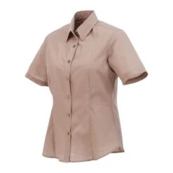 Ladies Poly/Cotton Poplin Short Sleeve Button Down -Gildan T-Shirts Shop tm97743 5
