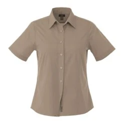 Ladies Poly/Cotton Poplin Short Sleeve Button Down -Gildan T-Shirts Shop tm97743 7