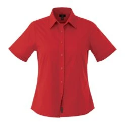 Ladies Poly/Cotton Poplin Short Sleeve Button Down -Gildan T-Shirts Shop tm97743 8