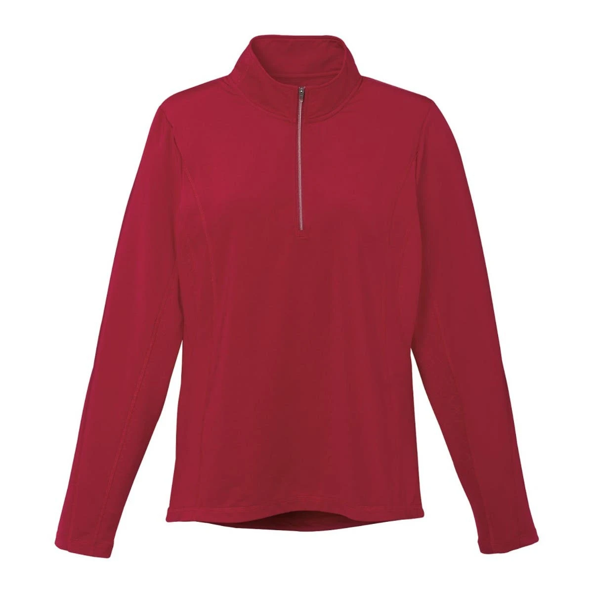 Women's Spandex Jersey Knit Quarter Zip Sweater 8 Women's Spandex Jersey Knit Quarter Zip Sweater - Image 6