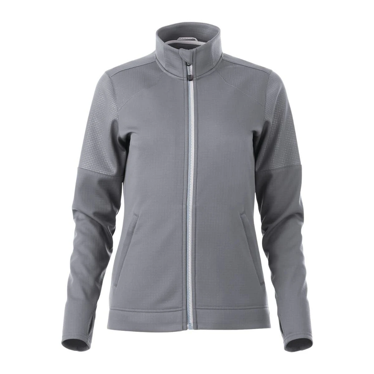 Women's Polyester Interlock Knit Full Zip Jacket 4 Women's Polyester Interlock Knit Full Zip Jacket - Image 2