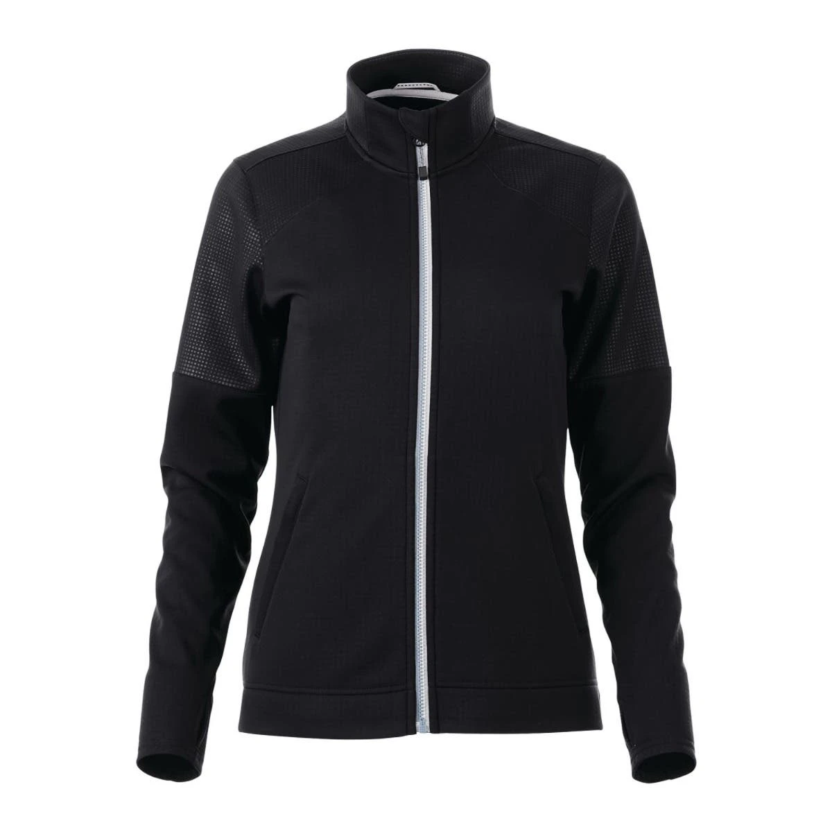 Women's Polyester Interlock Knit Full Zip Jacket 8 Women's Polyester Interlock Knit Full Zip Jacket - Image 6