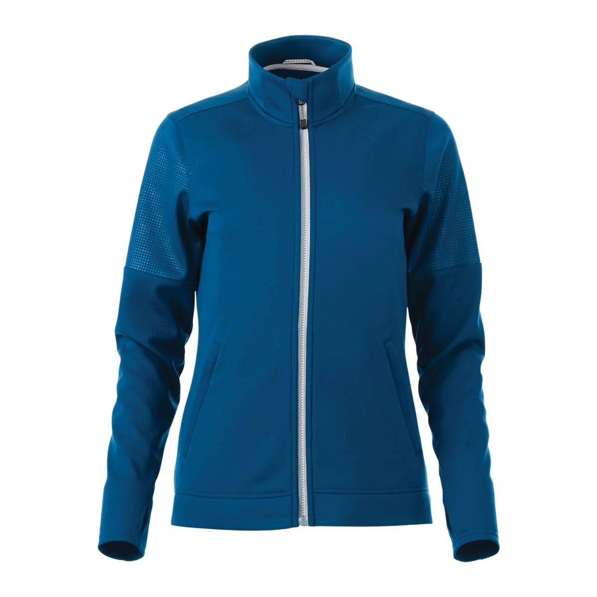 Women's Polyester Interlock Knit Full Zip Jacket 6 Women's Polyester Interlock Knit Full Zip Jacket - Image 4