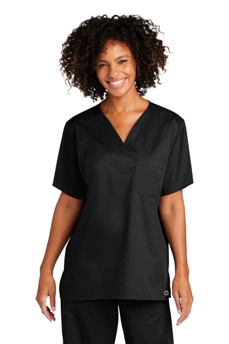 WonderWink® Unisex WorkFlex Chest Pocket V-Neck Scrub Top 5 WonderWink® Unisex WorkFlex Chest Pocket V-Neck Scrub Top - Image 4