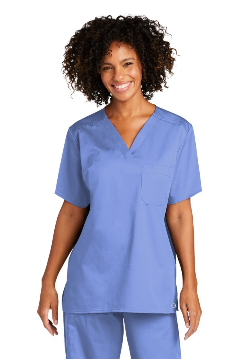 WonderWink® Unisex WorkFlex Chest Pocket V-Neck Scrub Top 9 WonderWink® Unisex WorkFlex Chest Pocket V-Neck Scrub Top - Image 8