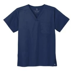 WonderWink® Unisex WorkFlex Chest Pocket V-Neck Scrub Top 30 WonderWink® Unisex WorkFlex Chest Pocket V-Neck Scrub Top -Gildan T-Shirts Shop ww3160 navy flat front