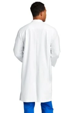 WonderWink® Long Lab Coat - Men -Gildan T-Shirts Shop ww5172 white model back 1
